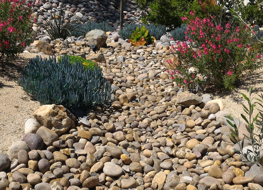 What is the best landscape fabric for a dry creek bed?